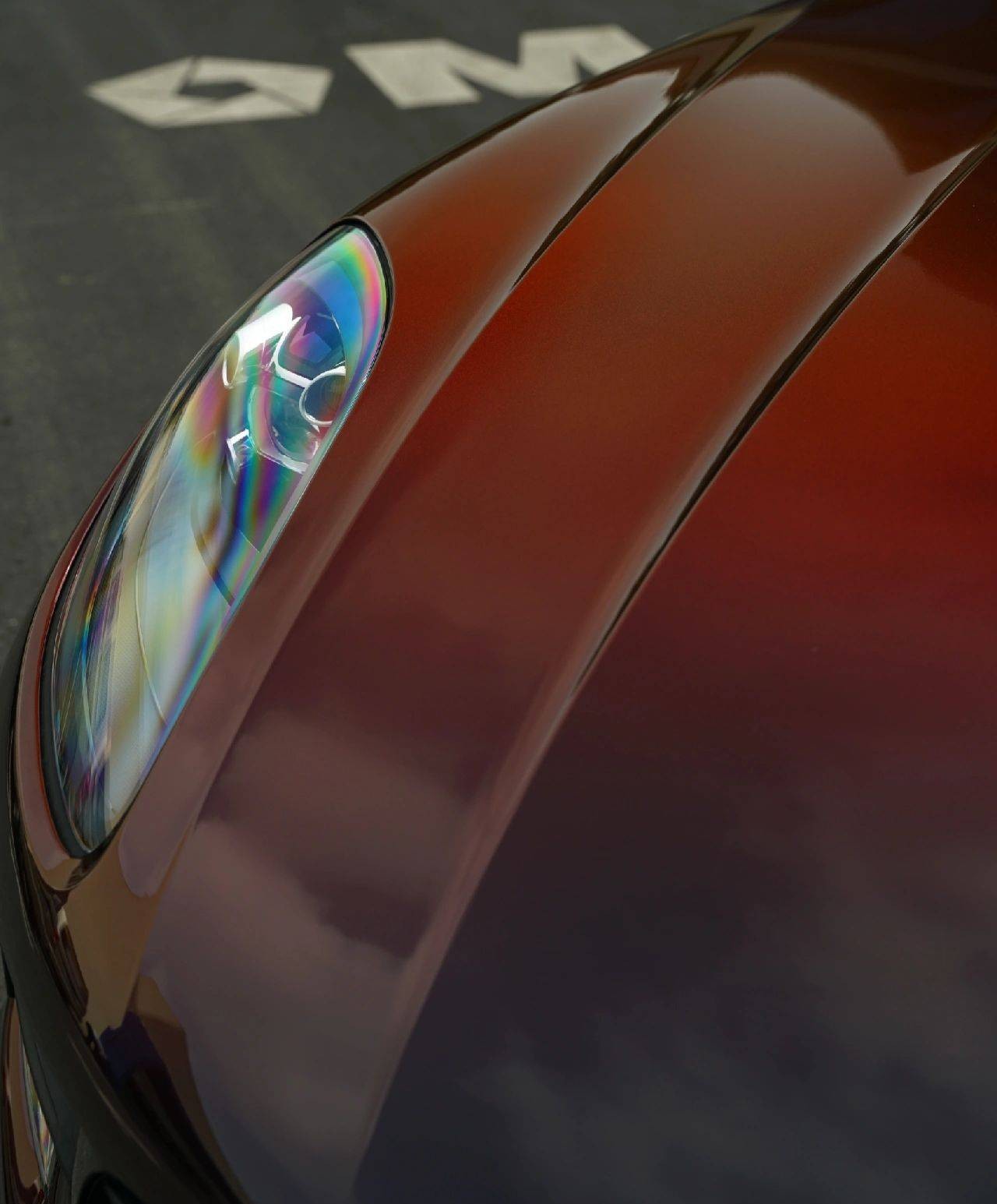 PET Gloss Color Shift Rainbow Drift Black Red Vinyl Wrap