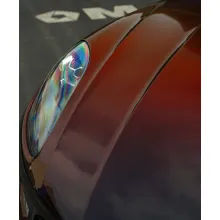 PET Gloss Color Shift Rainbow Drift Black Red Vinyl Wrap