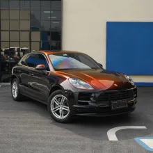 PET Gloss Color Shift Rainbow Drift Black Red Vinyl Wrap