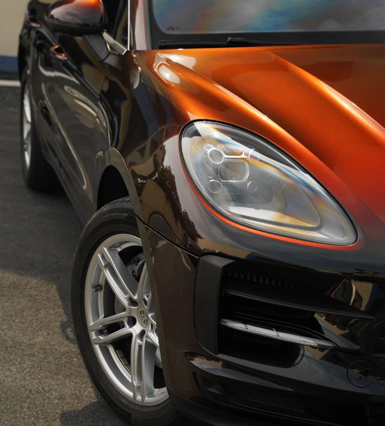 PET Gloss Color Shift Rainbow Drift Black Red Vinyl Wrap