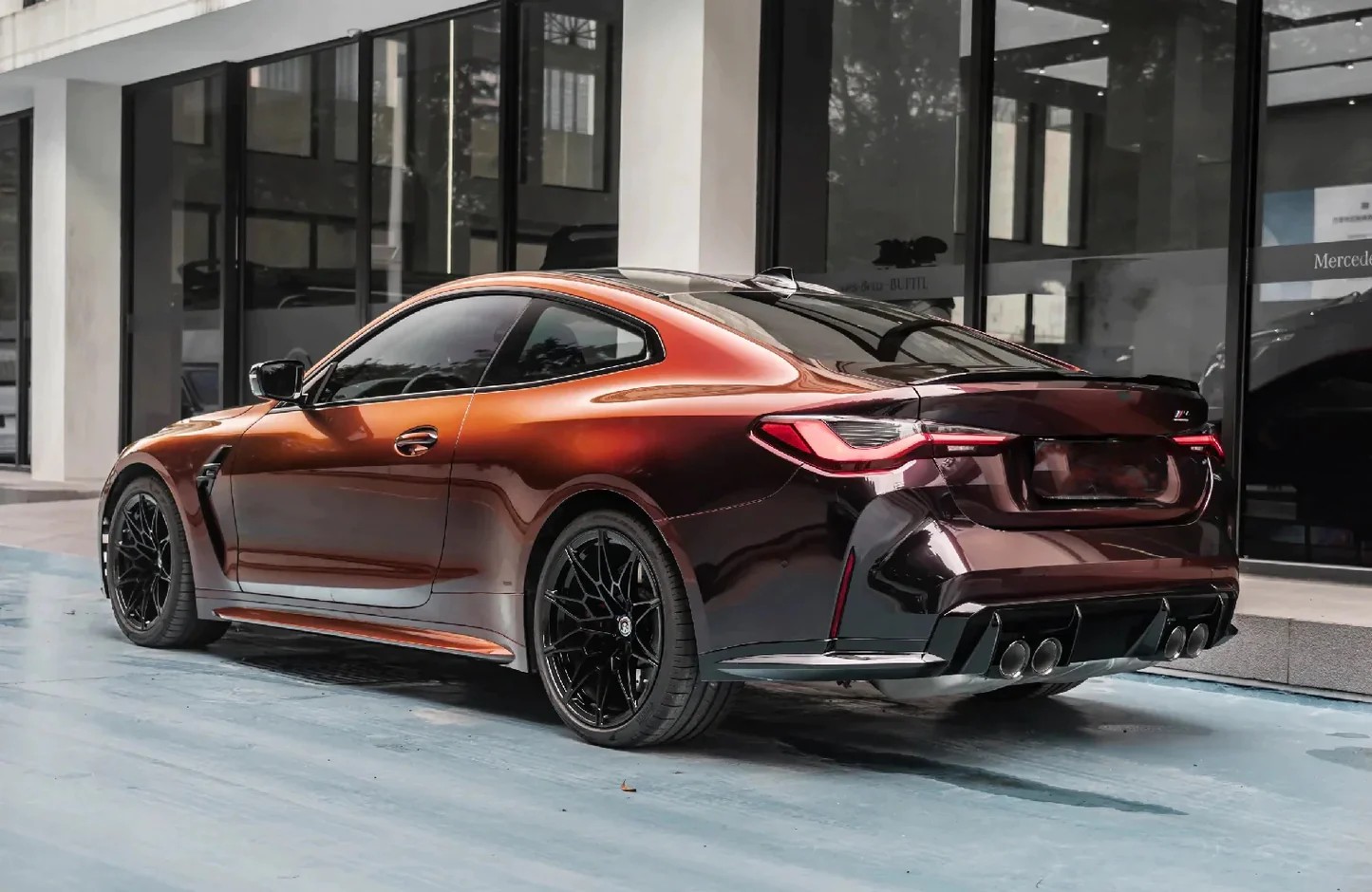 PET Gloss Color Shift Rainbow Drift Black Red Vinyl Wrap