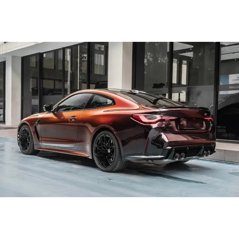PET Gloss Color Shift Rainbow Drift Black Red Vinyl Wrap