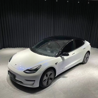 Ravoony Plus PET Glossy White to Blue Car Vinyl Wrap 02