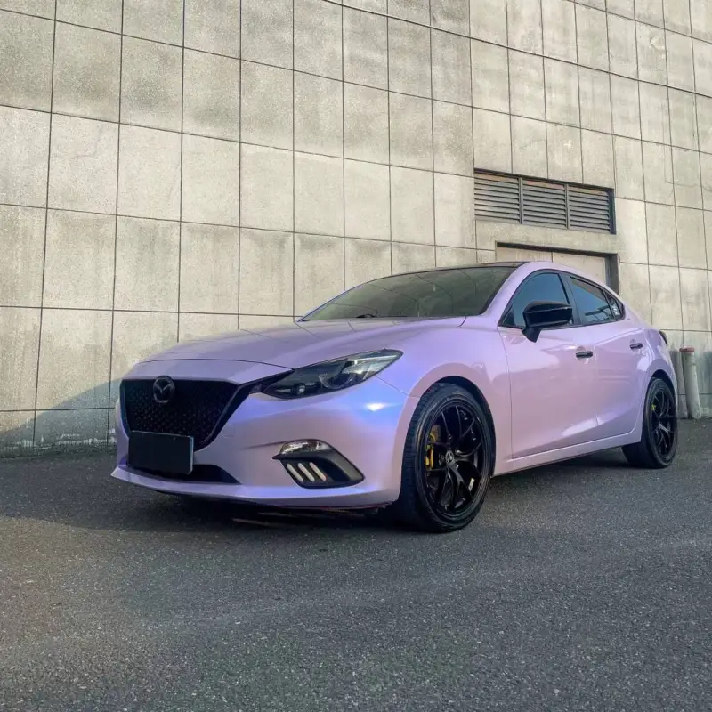Twin Silver Purple Car Vinyl Wrap