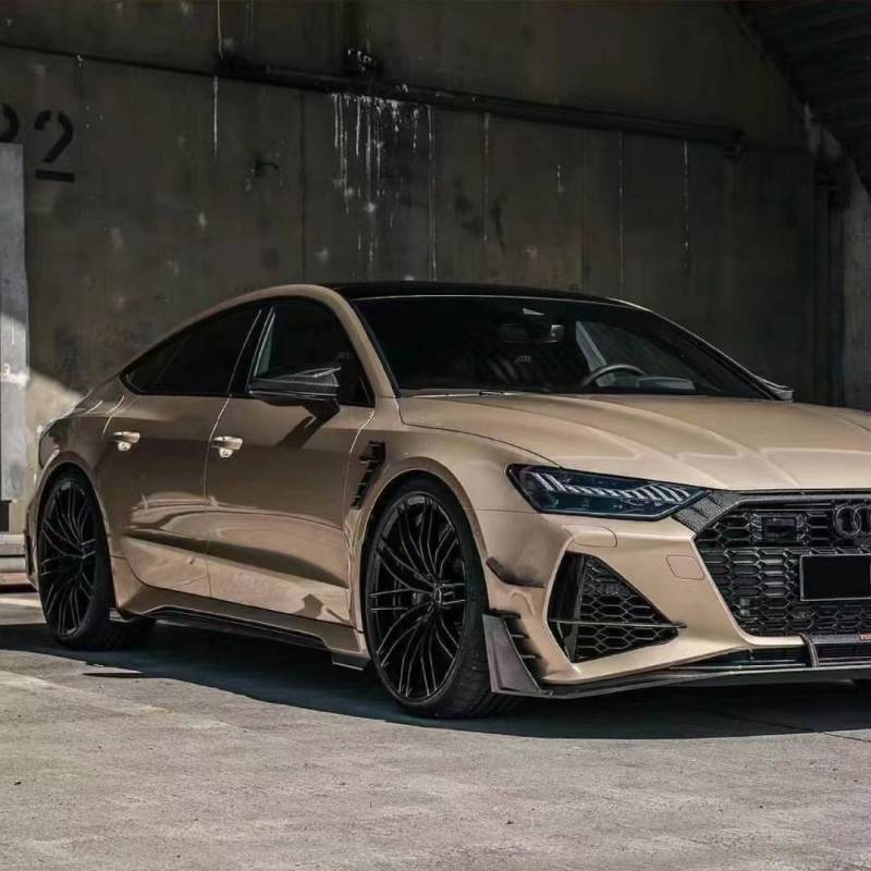 Ravoony Plus Glossy Metal Champaign Dark Gold Car Wrap Audi RS Wrap