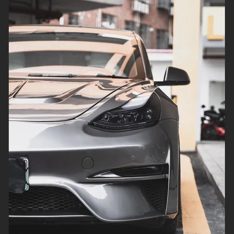 Ravoony Plus Metal Liquid Silver Car Vinyl Wrap Tesla Wrap