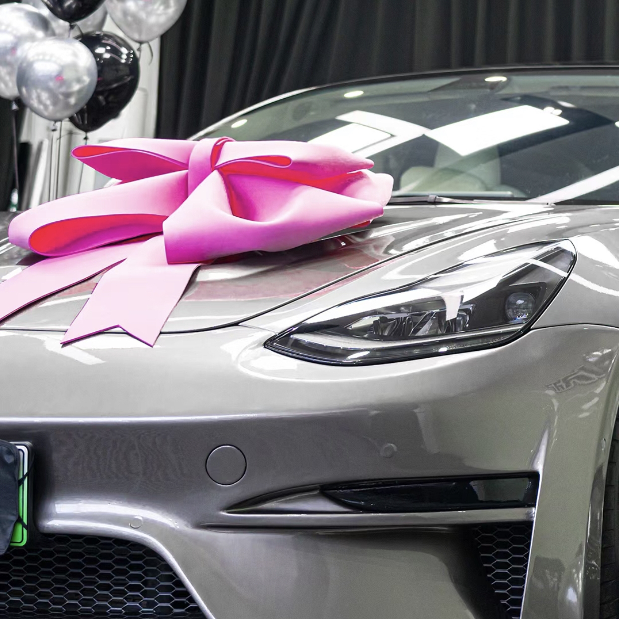 Ravoony Plus Metal Liquid Silver Car Vinyl Wrap Tesla Wrap