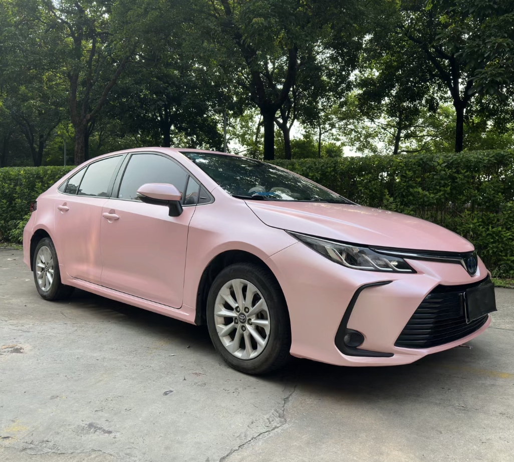 Ravoony Plus Pure Metal Cherry Pink Car Vinyl Wrap Toyota Corolla Wrap