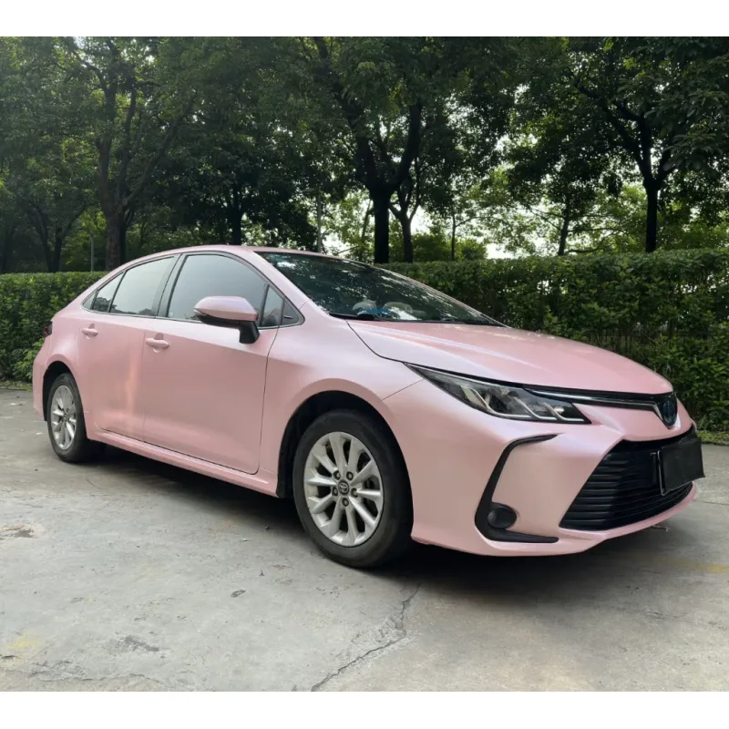 Pure Metal Cherry Pink Car Vinyl Wrap Toyota Corolla Wrap