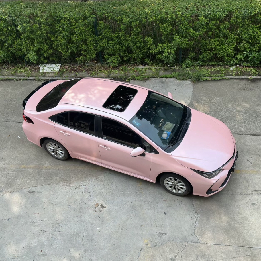 Ravoony Plus Pure Metal Cherry Pink Car Vinyl Wrap Toyota Corolla Wrap