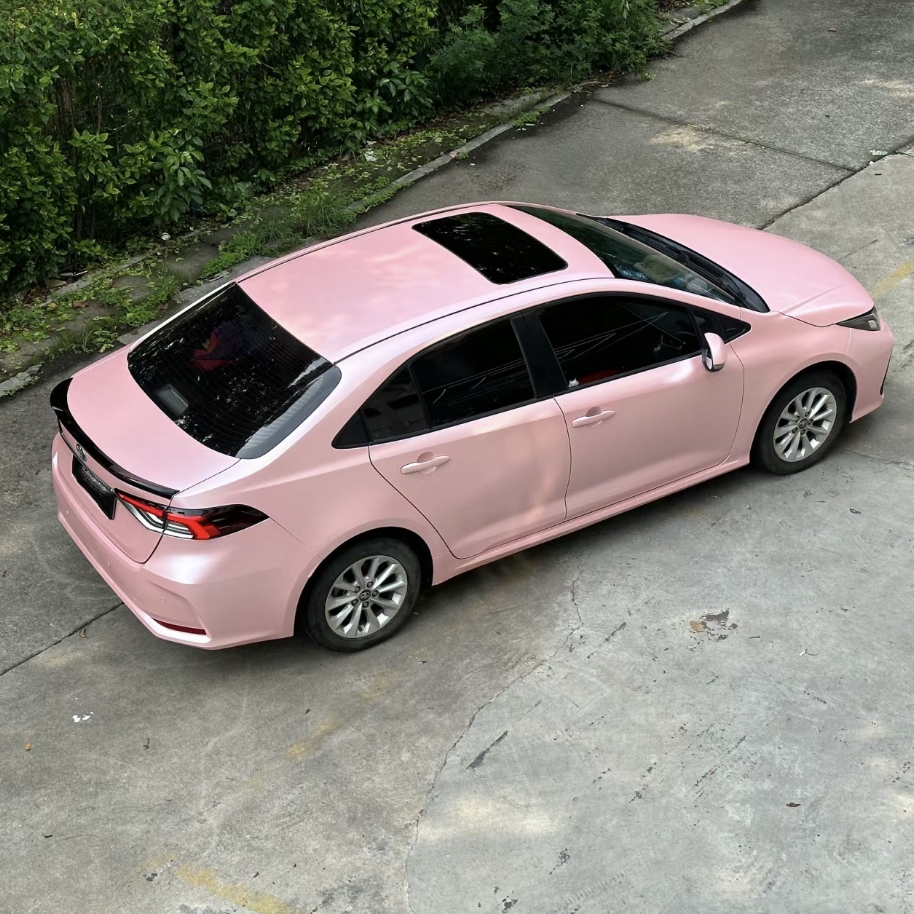 Ravoony Plus Pure Metal Cherry Pink Car Vinyl Wrap Toyota Corolla Wrap