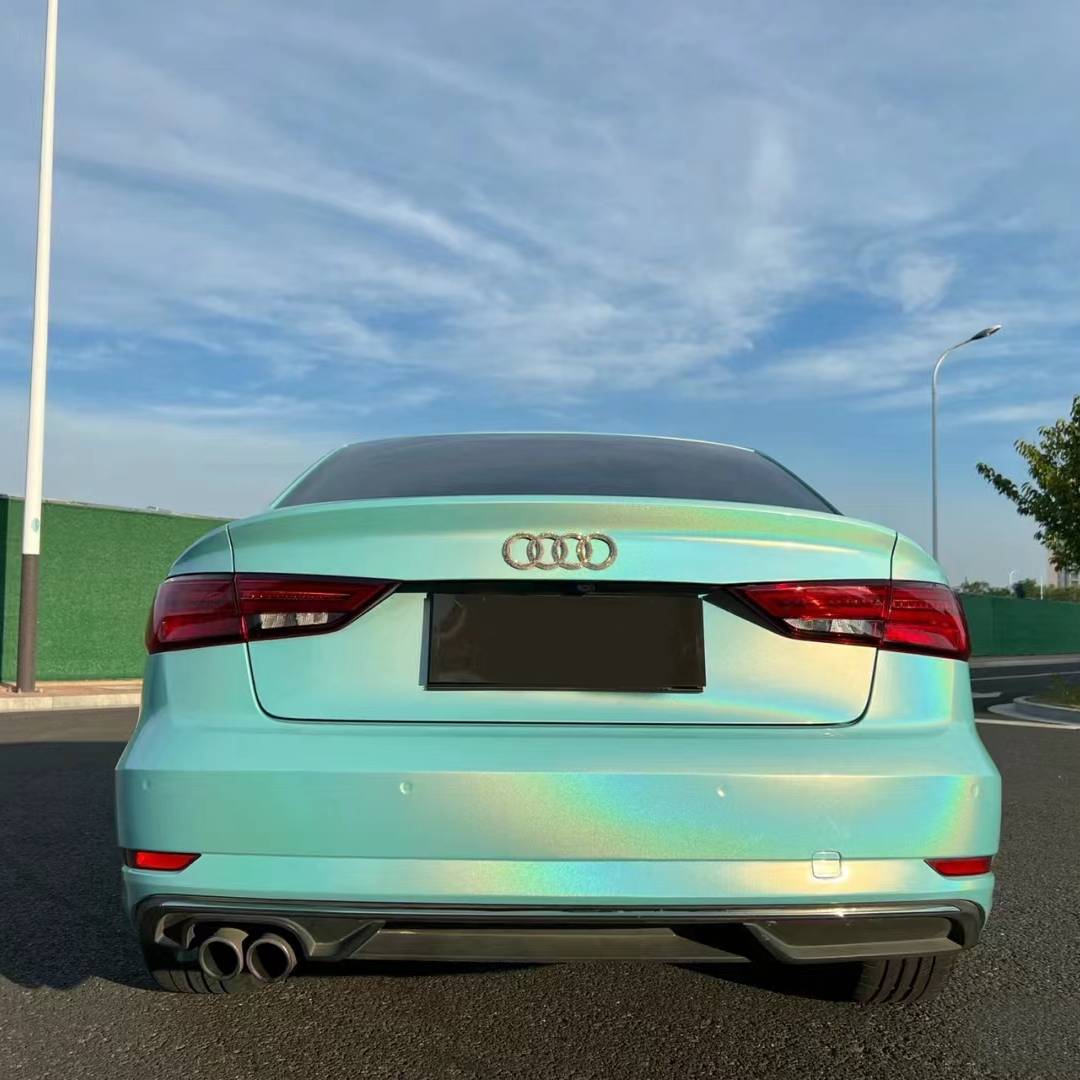 Ravoony Plus Glossy Laser Tiffany Car Vinyl Wrap Audi A3 Wrap