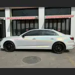 Ravoony Plus Glossy Laser White Car Vinyl Wrap Audi A4 Wrap