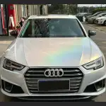 Ravoony Plus Glossy Laser White Car Vinyl Wrap Audi A4 Wrap
