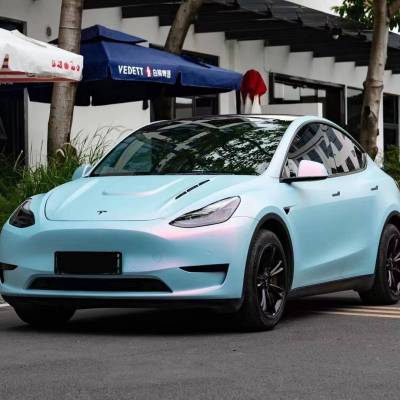   Ravoony Plus Matte Twin Pink Blue Car Vinyl Wrap 02