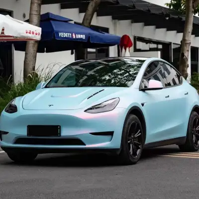   Ravoony Plus Matte Twin Pink Blue Car Vinyl Wrap 02