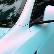 Matte Twin Pink Blue Car Vinyl Wrap