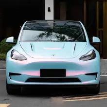 Matte Twin Pink Blue Car Vinyl Wrap