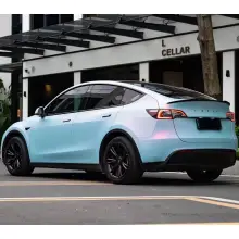 Matte Twin Pink Blue Car Vinyl Wrap