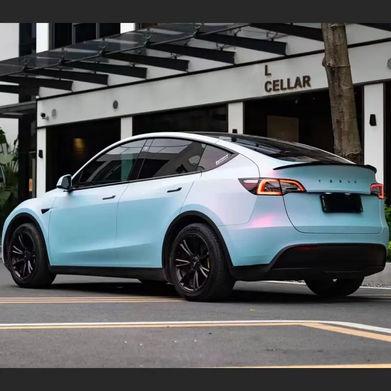   Ravoony Plus Matte Twin Pink Blue Car Vinyl Wrap