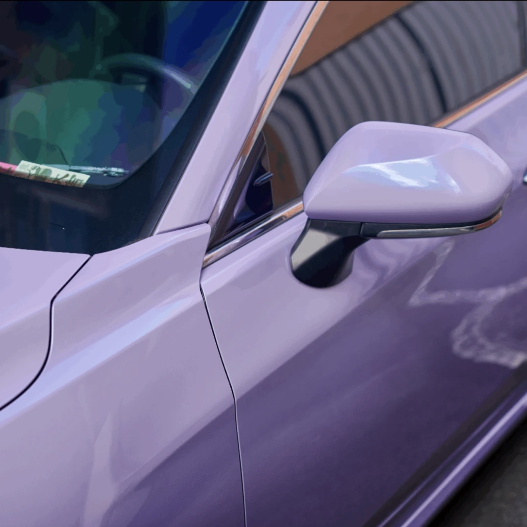 Ravoony Plus Glossy Twin Silver Purple Car Vinyl Wrap Toyota Avalon Wrap