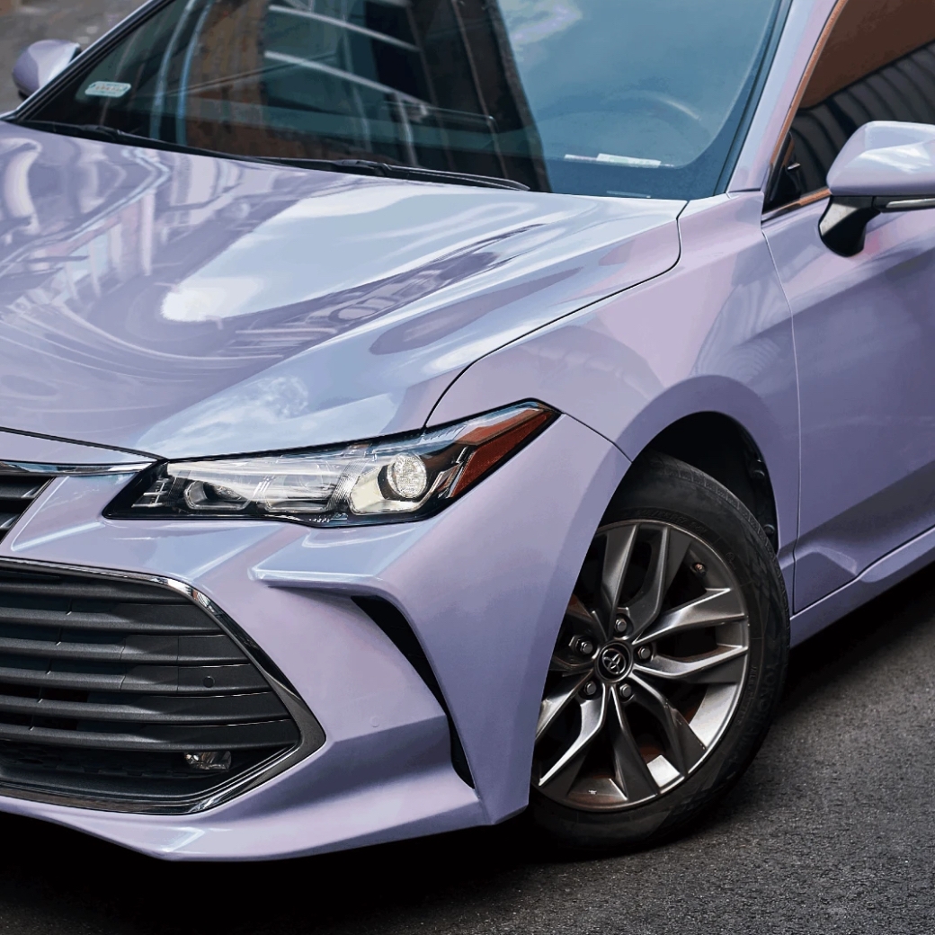 Ravoony Plus Glossy Twin Silver Purple Car Vinyl Wrap Toyota Avalon Wrap