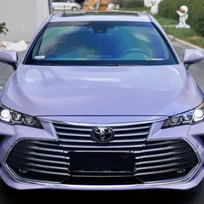 Ravoony Glossy Twin Silver Purple Car Vinyl Wrap Toyota Avalon Wrap