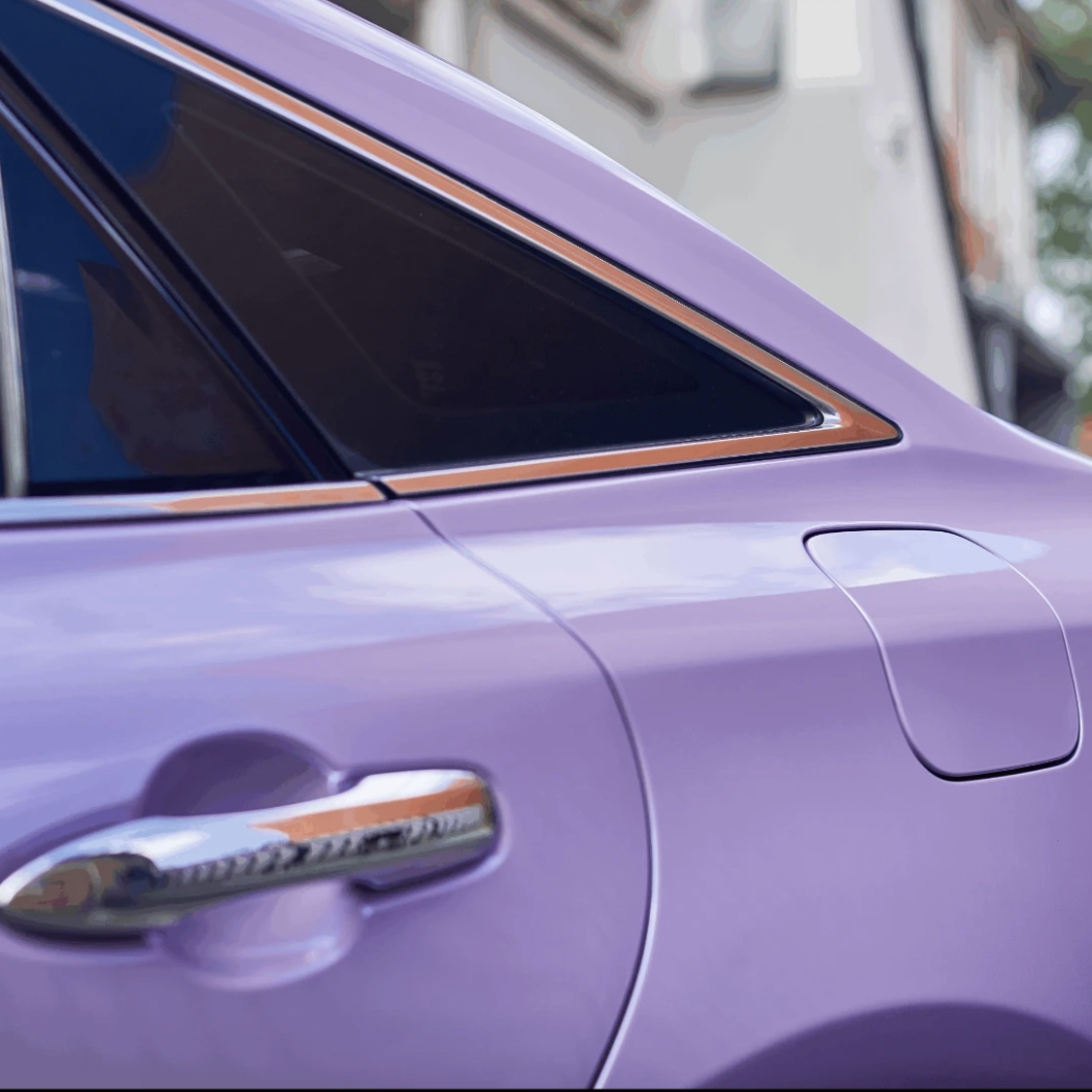 Ravoony Plus Glossy Twin Silver Purple Car Vinyl Wrap Toyota Avalon Wrap