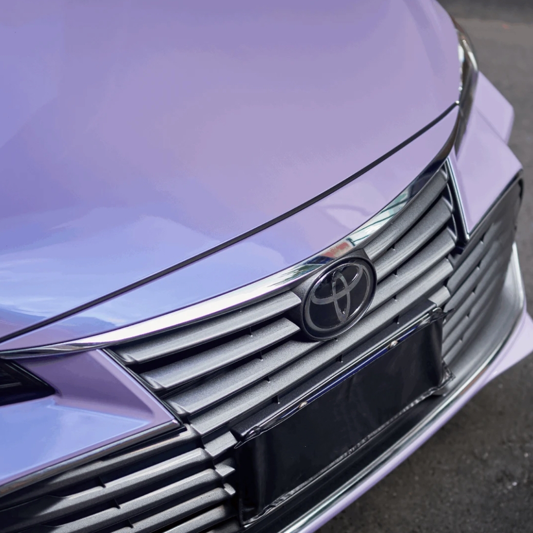 Ravoony Plus Glossy Twin Silver Purple Car Vinyl Wrap Toyota Avalon Wrap