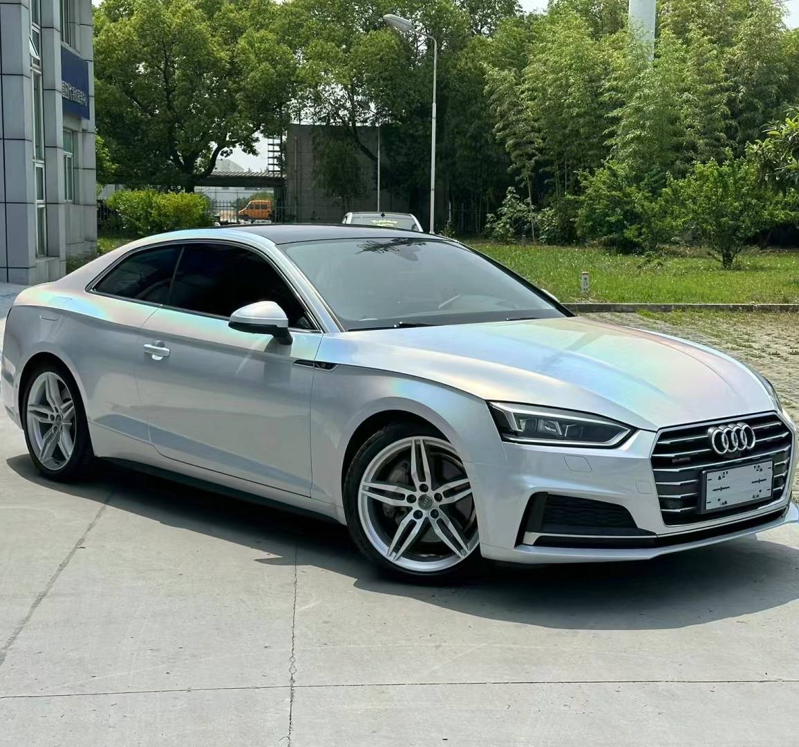 Ravoony Plus Matte Laser White Car Vinyl Wrap Audi A5 Wrap