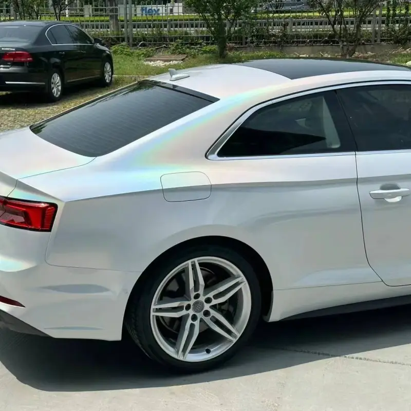 Ravoony Plus Matte Laser White Car Vinyl Wrap Audi A5 Wrap