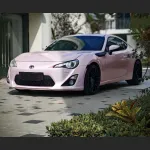 Ravoony Plus PET Glossy Baby Pink Car Vinyl Wrap Future Toyota 86 Wrap