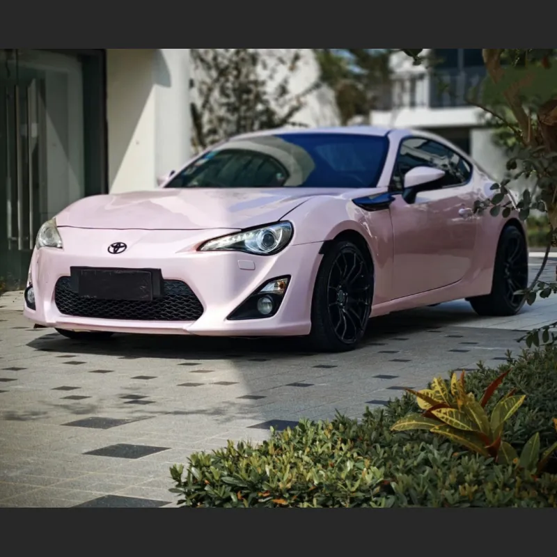 Ravoony Plus PET Glossy Baby Pink Car Vinyl Wrap Future Toyota 86 Wrap