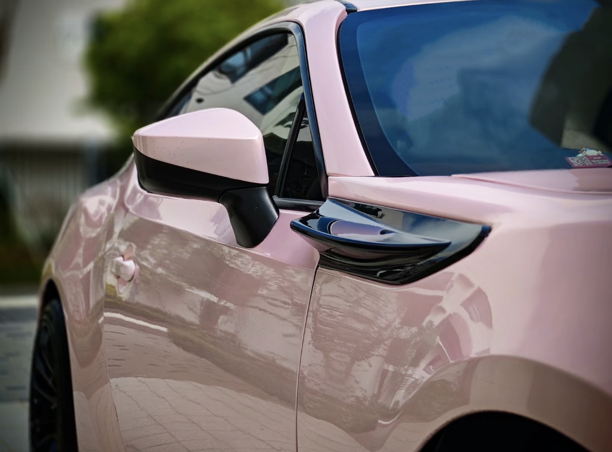Ravoony Plus PET Glossy Baby Pink Car Vinyl Wrap Future Toyota 86 Wrap