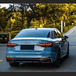 Ravoony Plus Gloss China Blue Car Vinyl Wrap Audi A4L Wrap