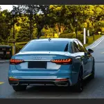 Ravoony Plus Gloss China Blue Car Vinyl Wrap Audi A4L Wrap
