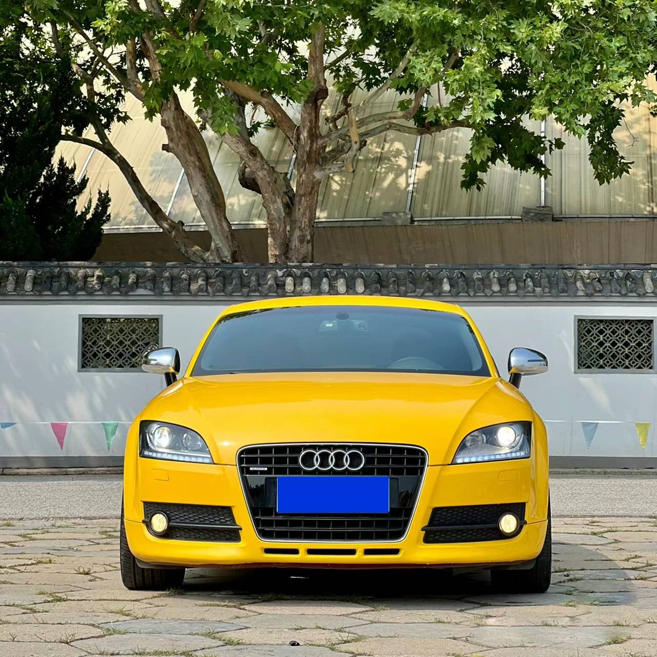Ravoony Plus PET Crystal Maize Yellow Car Vinyl Wrap Audi TT Wrap