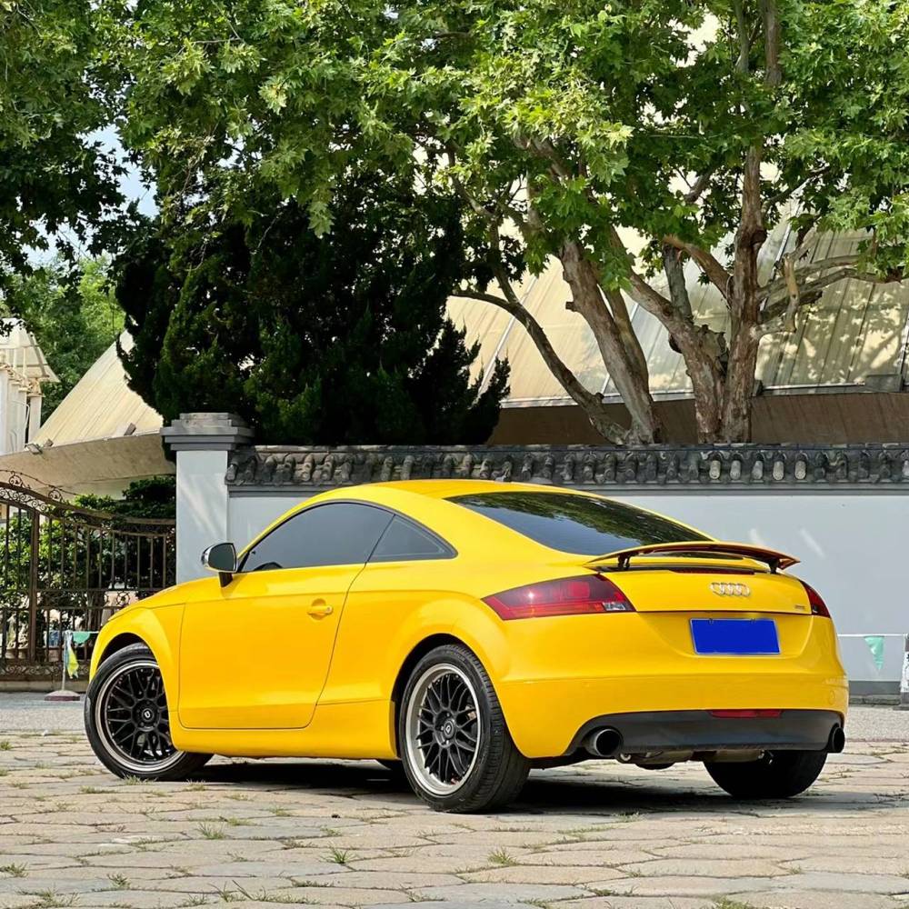 Ravoony Plus Crystal Maize Yellow Car Vinyl Wrap Audi TT Wrap