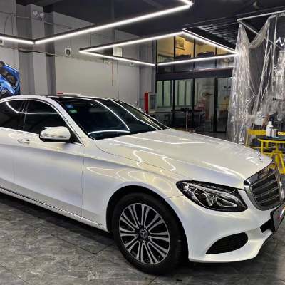  Ravoony Plus Glossy White to Gold Car Wrap 02