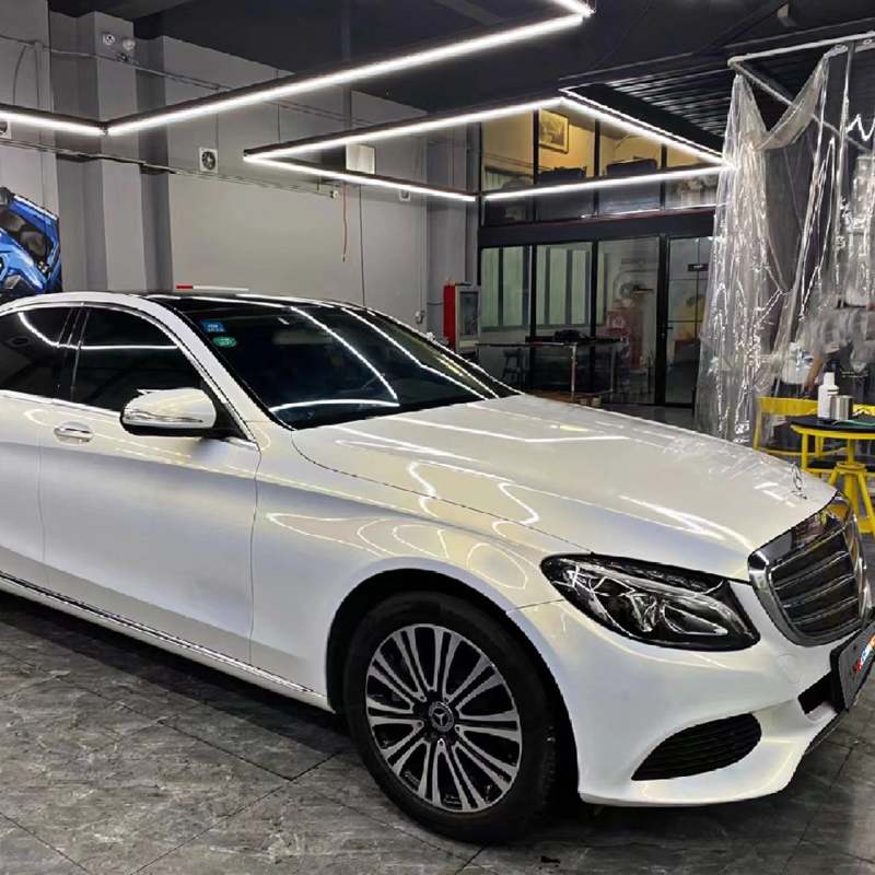 Gloss Pearlized White Gold Car Wrap