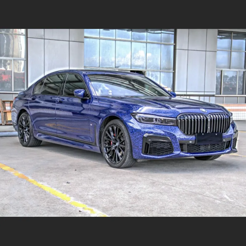 Ravoony Plus Glossy Carbon Fiber Forging Blue Vinyl Car Wrap