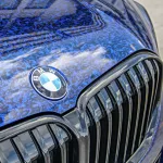 Ravoony Plus Glossy Carbon Fiber Forging Blue Vinyl Car Wrap