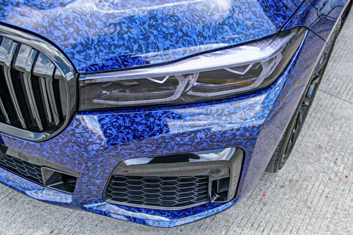 Glossy Carbon Fiber Blue Vinyl Car Wrap,Ravoony Glossy Carbon Fiber Blue Vinyl