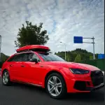Ravoony Plus Glossy Crystal Ferrari Red Vinyl Car Wrap Audi A4 Wrap