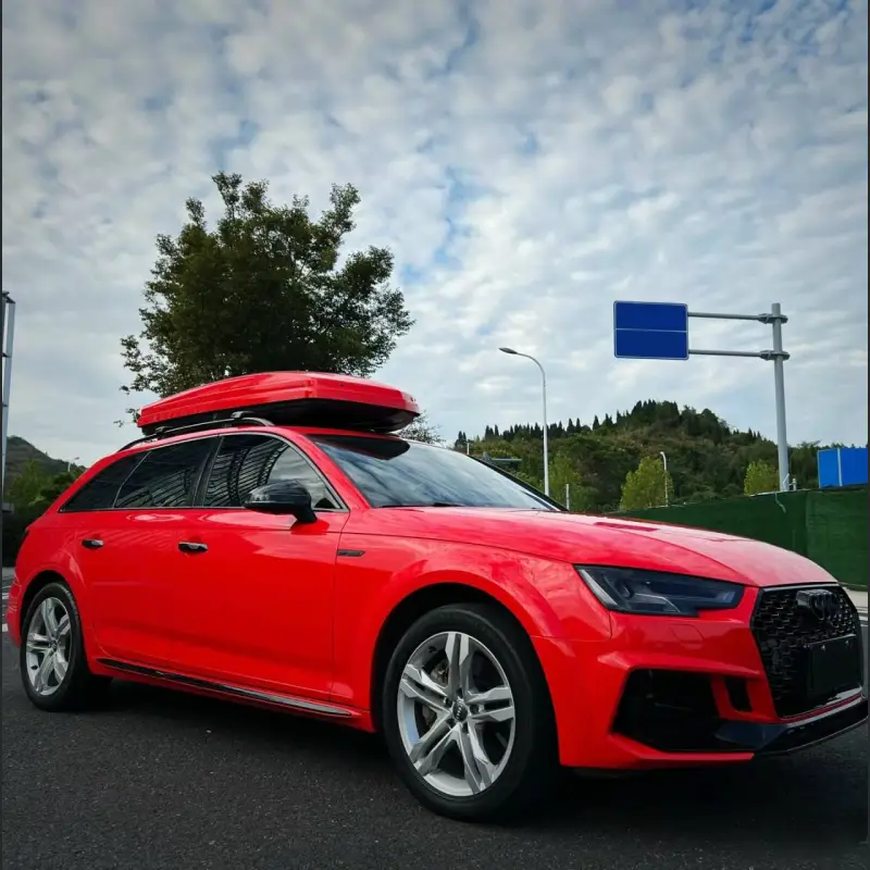 Ravoony Plus Glossy Crystal Ferrari Red Vinyl Car Wrap Audi A4 Wrap