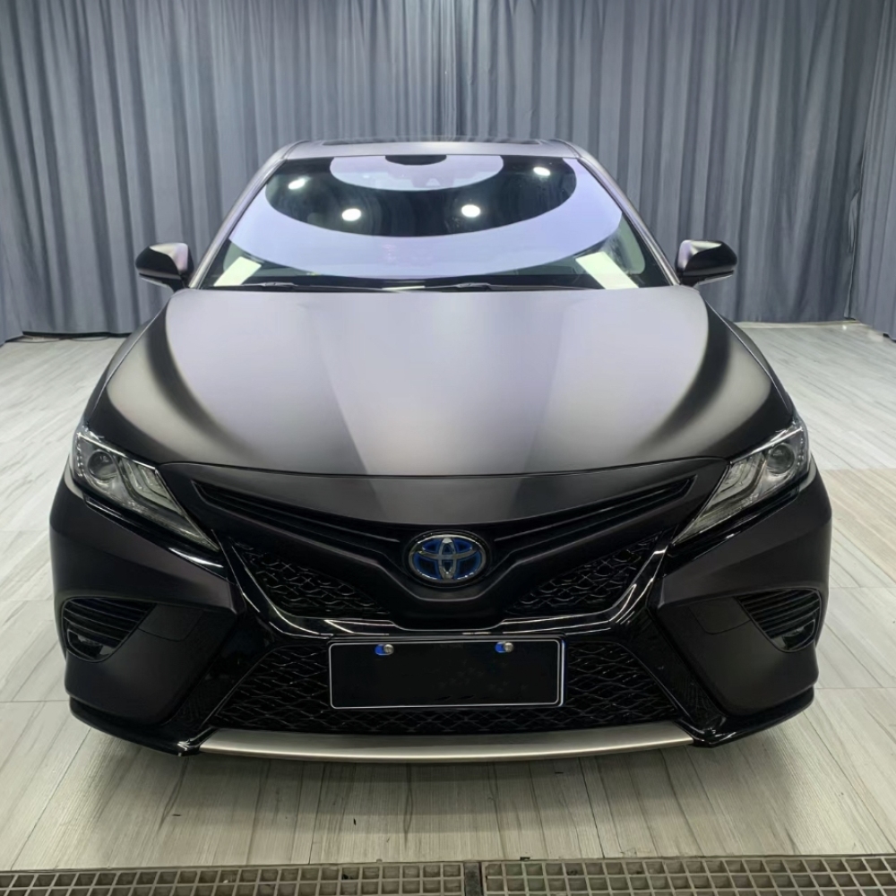 Ravoony Plus Ultra Matte Black Purple Car Vinyl Wrap Toyota Camry Wrap