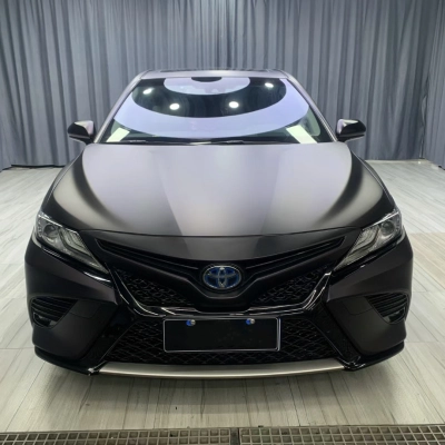 Ravoony Plus Ultra Matte Black Purple Car Vinyl Wrap Toyota Camry Wrap 02