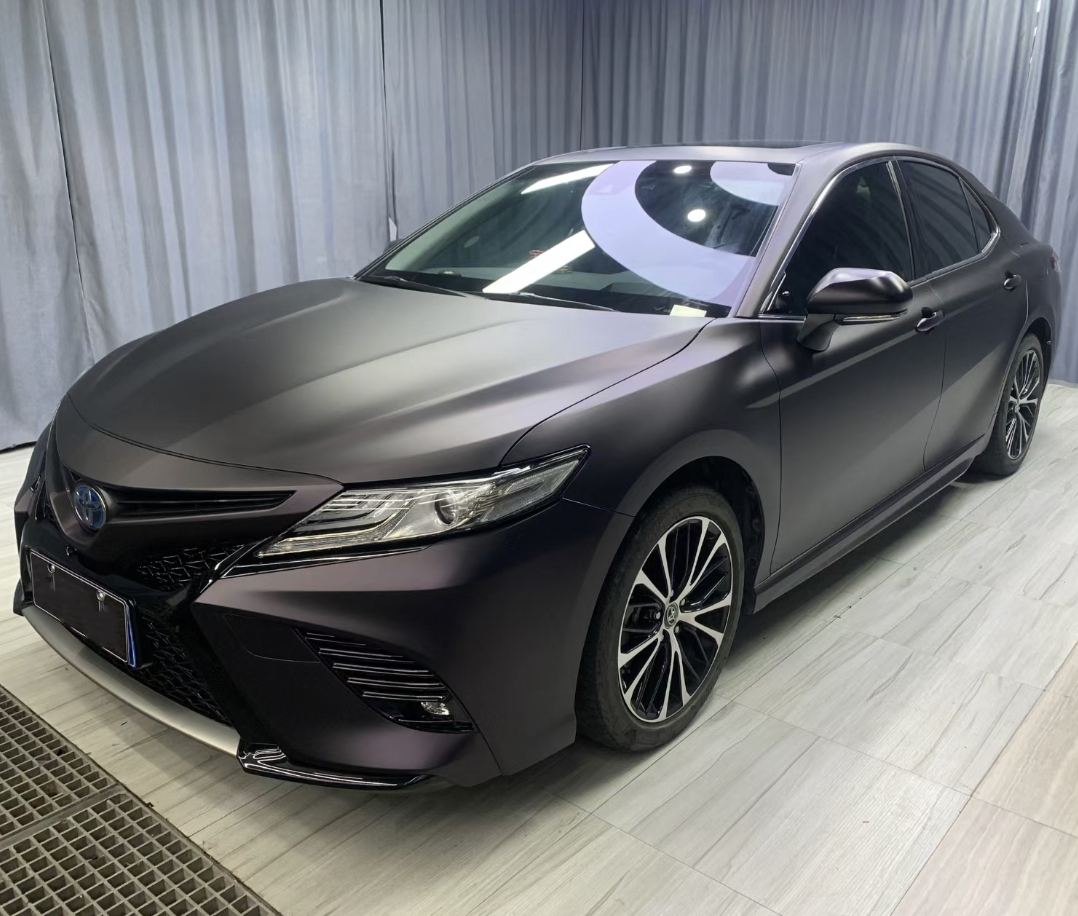 Ravoony Plus Ultra Matte Black Purple Car Vinyl Wrap Toyota Camry Wrap