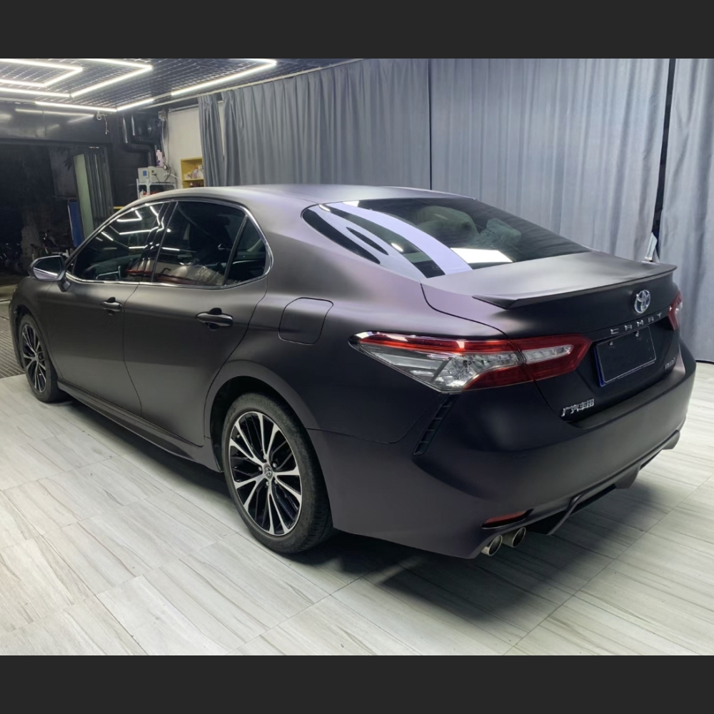 Ravoony Plus Ultra Matte Black Purple Car Vinyl Wrap Toyota Camry Wrap