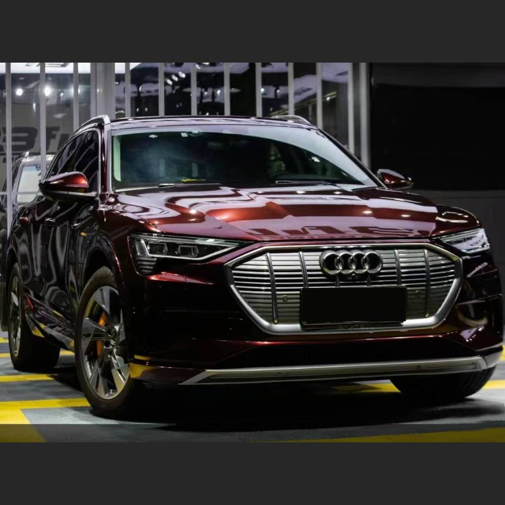 Ravoony Plus Gloss Black Rose Vinyl Wrap Audi E-tron Wrap